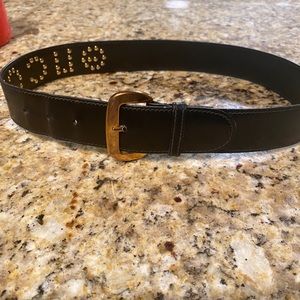Gucci belt with studded Gucci logo